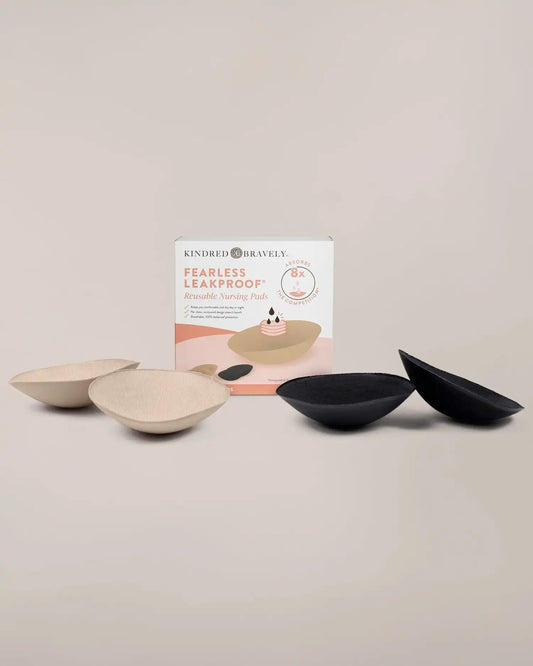 Fearless Leakproof® Reusable Nursing Pads | Black & Beige