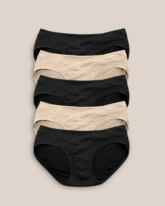 Under-the-Bump Bikini Underwear Pack | Low Rise Style - Neutrals