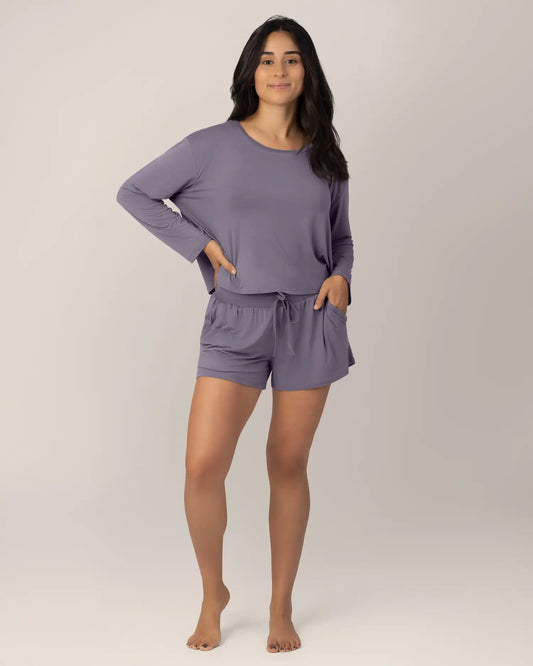Aria Bamboo Casual Lounge Short | Granite
