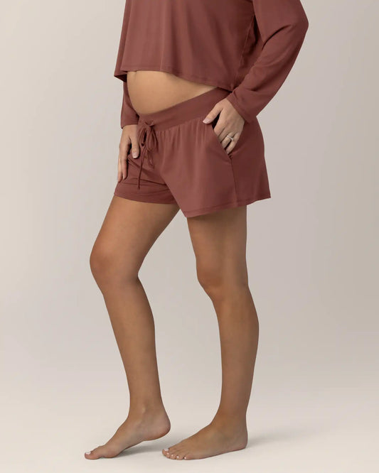 Aria Bamboo Casual Lounge Short | Redwood