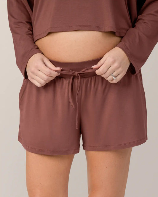 Aria Bamboo Casual Lounge Short | Redwood