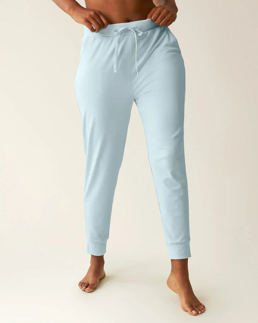 Brushed Bamboo Maternity & Postpartum Jogger | Powder Blue