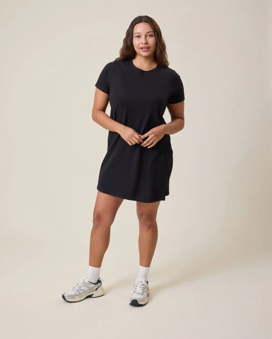 Classic Nursing T-shirt Mini Dress | Black
