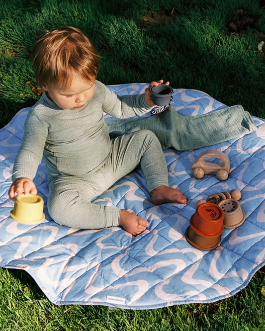 Inside/Outside Play Mat | Blue Waves