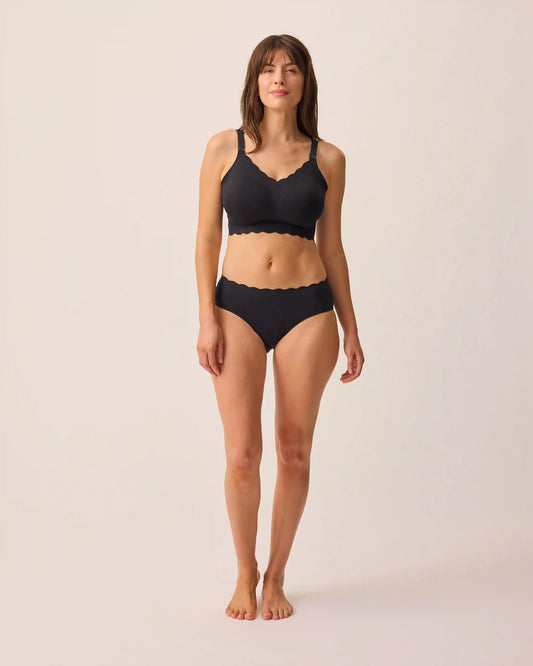 BareBond™ Cotton Maternity & Postpartum Hipster | Black