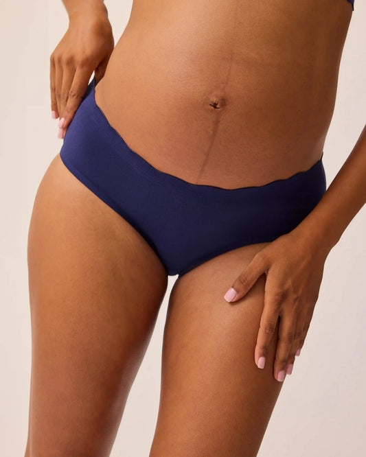 BareBond™ Cotton Maternity & Postpartum Hipster | Coastal Navy