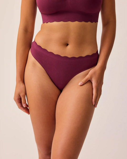 BareBond™ Cotton Maternity & Postpartum Thong | Garnet