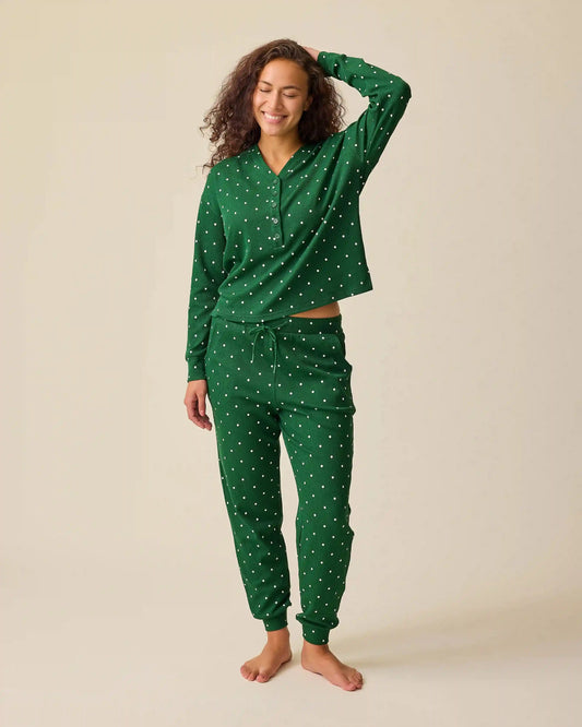 Waffle Maternity & Nursing Lounge Set | Green Dot