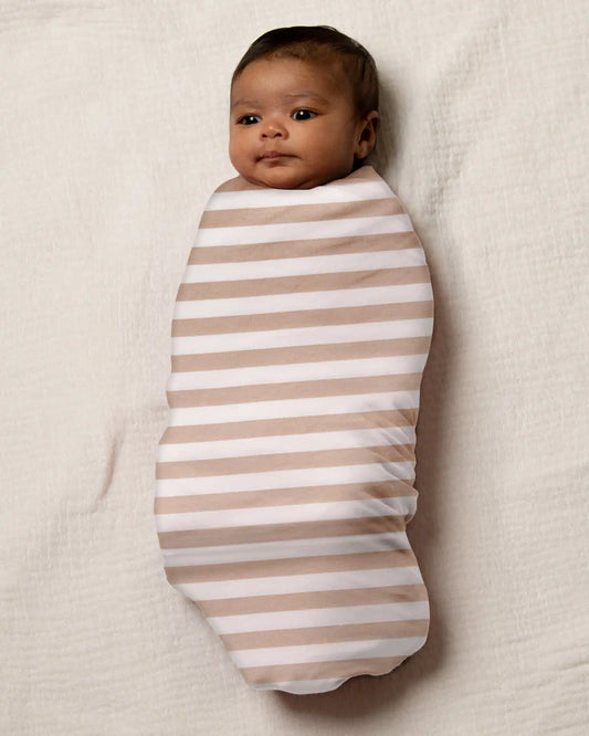 Bamboo Swaddle Blanket | Fawn Stripe