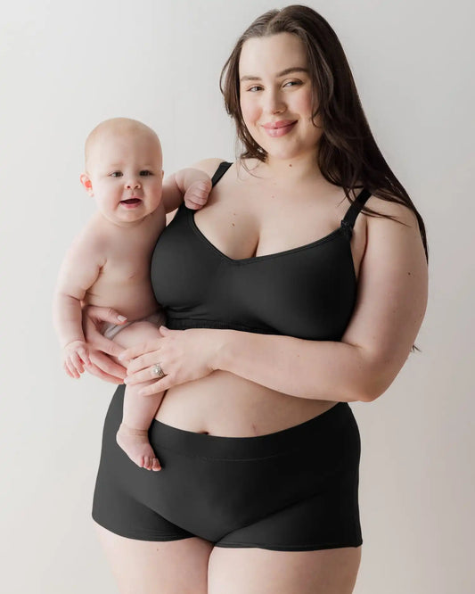 Grow with Me™ Maternity & Postpartum Boyshort | Black