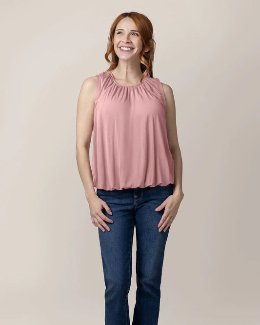 Piper Bubble Hem Nursing Tank | Light Mauve