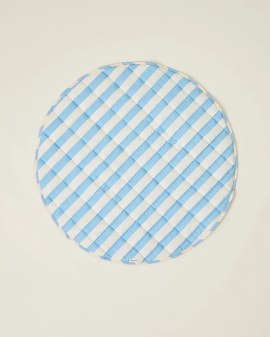 Inside/Outside Play Mat | Blue Wide Stripe