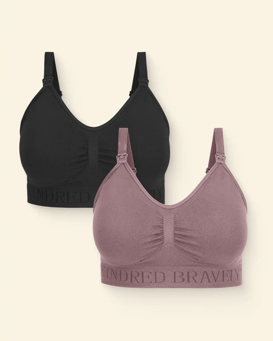 Simply Sublime® Nursing Bra Two-Pack | Black & Twlight