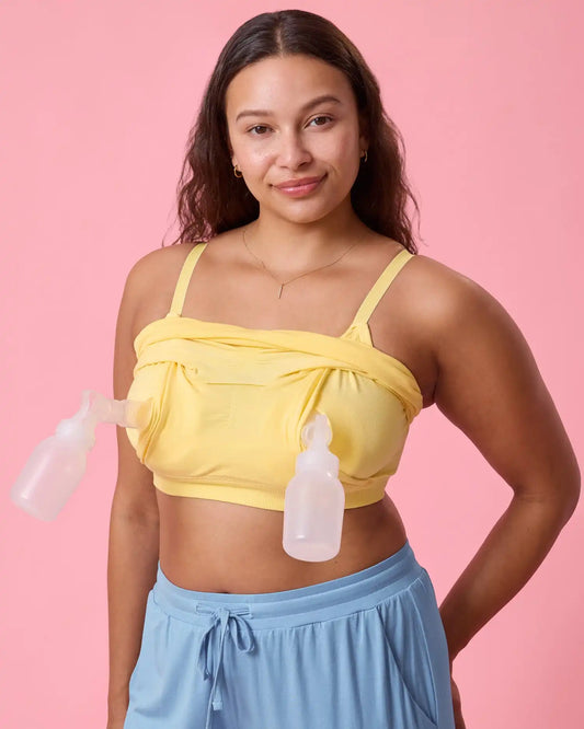 Sublime® Bamboo Hands-Free Pumping Lounge & Sleep Bra | Dandelion