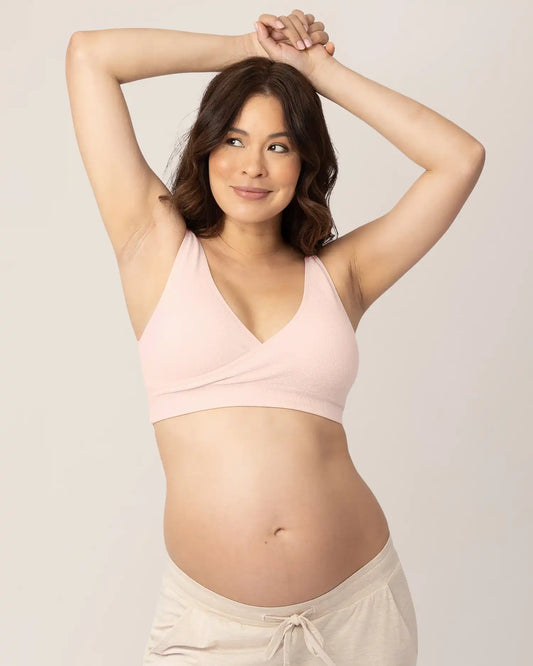 Sublime® Adjustable Crossover Nursing & Lounge Bra | Soft Pink