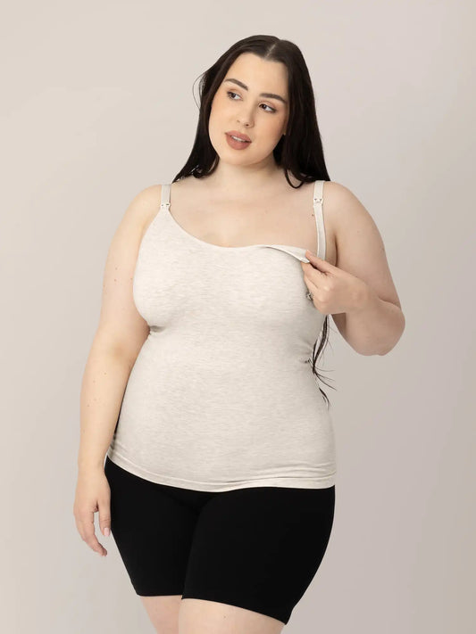 Sublime® Bamboo Maternity & Nursing Cami | Oatmeal Heather