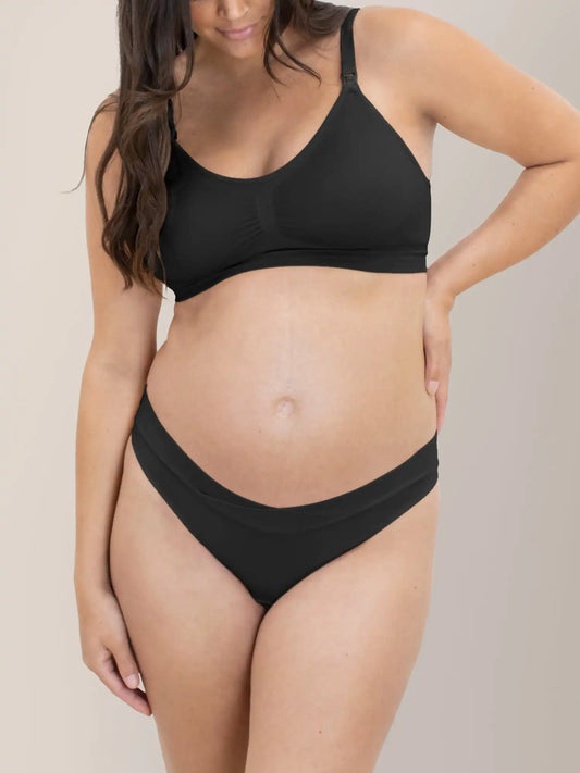 Bamboo Maternity & Postpartum Thong | Black