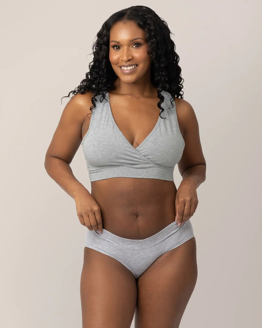 Bamboo Maternity & Postpartum Hipster | Grey Heather