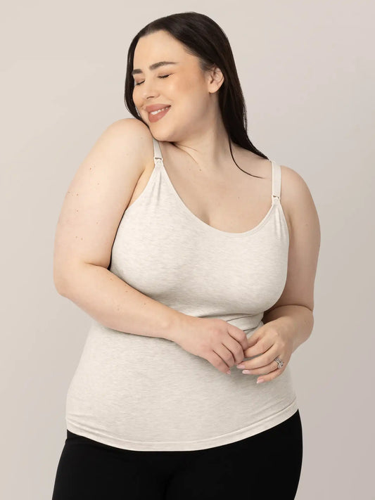 Sublime® Bamboo Maternity & Nursing Cami | Oatmeal Heather