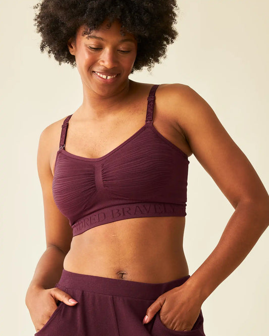 Sublime® Hands-Free Pumping & Nursing Bra | Deep Burgundy