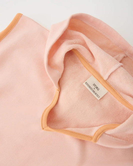 Organic Cotton Toddler Poncho Towel | Peach Whip