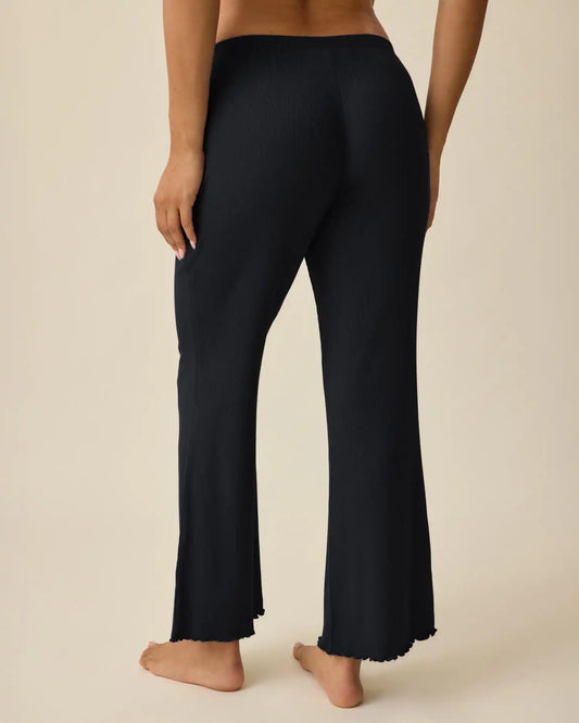 Ribbed Modal Lounge Pant | Black