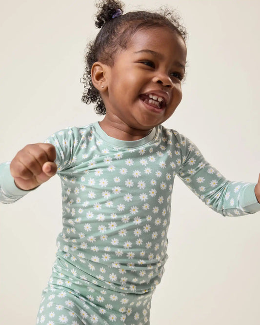 Bamboo Baby Two-Piece Pajama Set | Sage Daisies