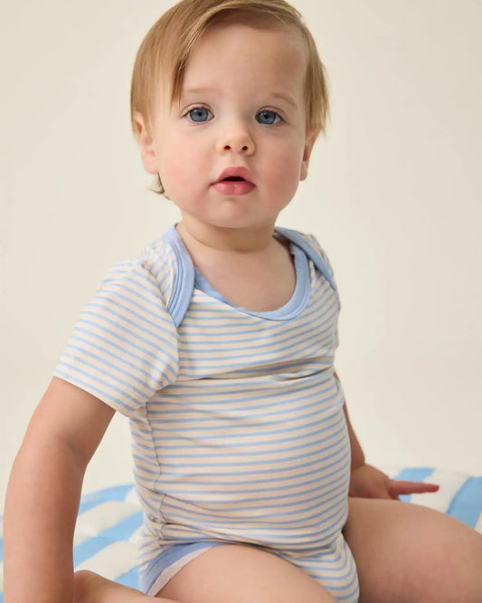 Baby Onesie Two-Pack | Blue Candy Stripe