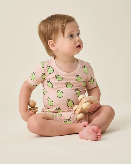 Bamboo Short Sleeve & Shorts Set | Pink Pomelo