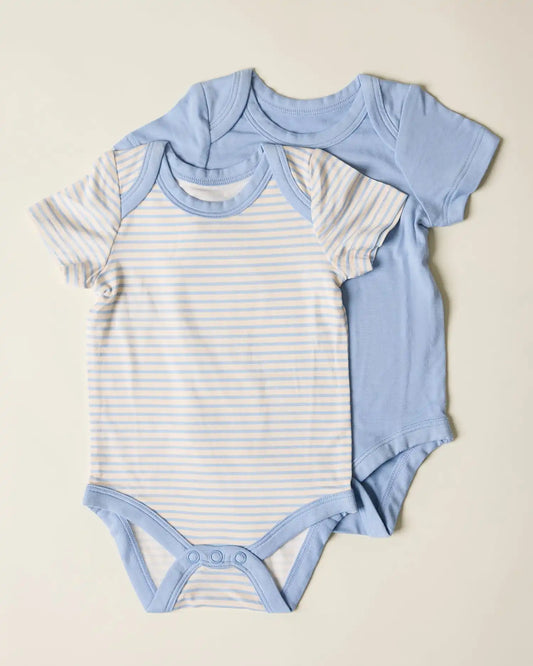Baby Onesie Two-Pack | Blue Candy Stripe