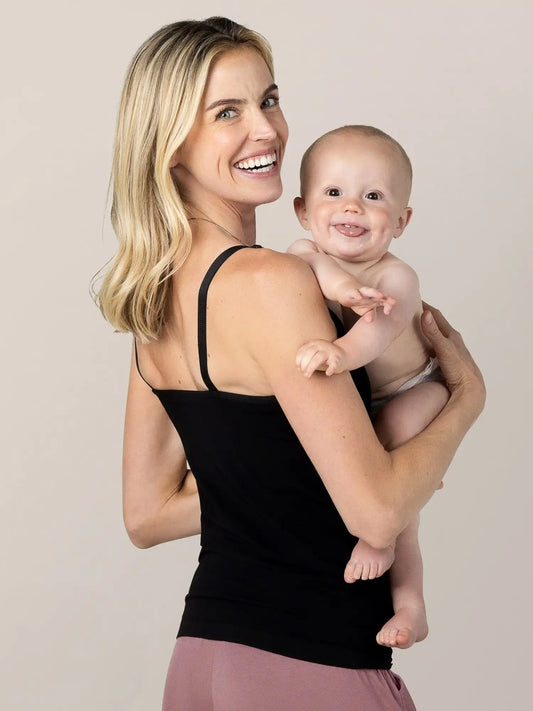 Sublime® Bamboo Hands-Free Pumping & Nursing Cami | Black