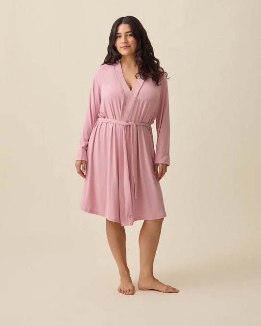 Clea Bamboo Robe | Light Mauve