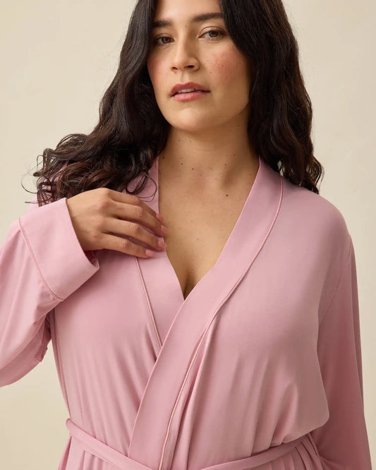 Clea Bamboo Robe | Light Mauve