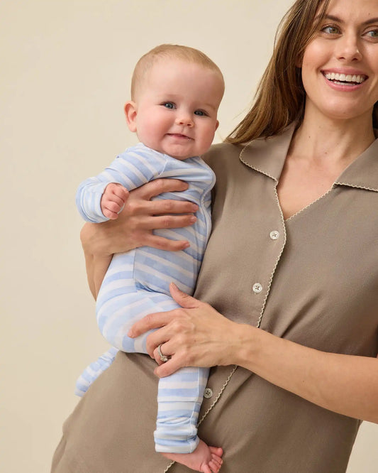 Cotton Bamboo Pajama Set | Taupe