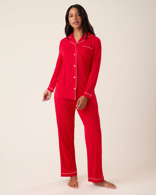 Bamboo Long Sleeve Pajama Set | Red