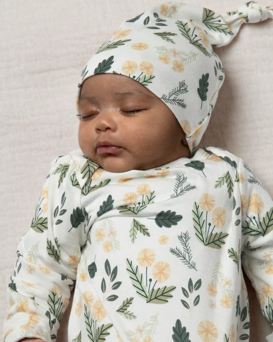 Bamboo Knotted Baby Gown & Hat | Honey Dandelion