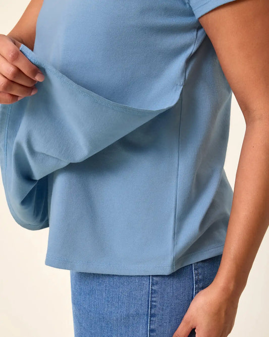 Classic Cotton Nursing T-shirt | Vintage Blue