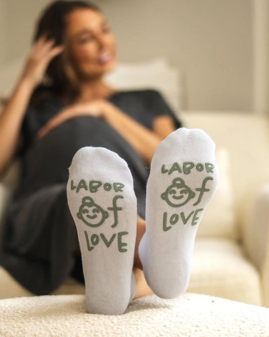 Labor & Delivery Socks | Labor of Love Sage