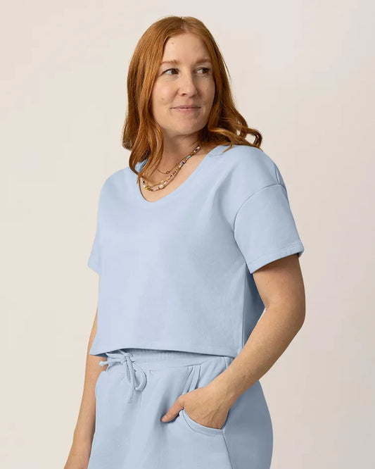 French Terry Nursing T-shirt | French Blue