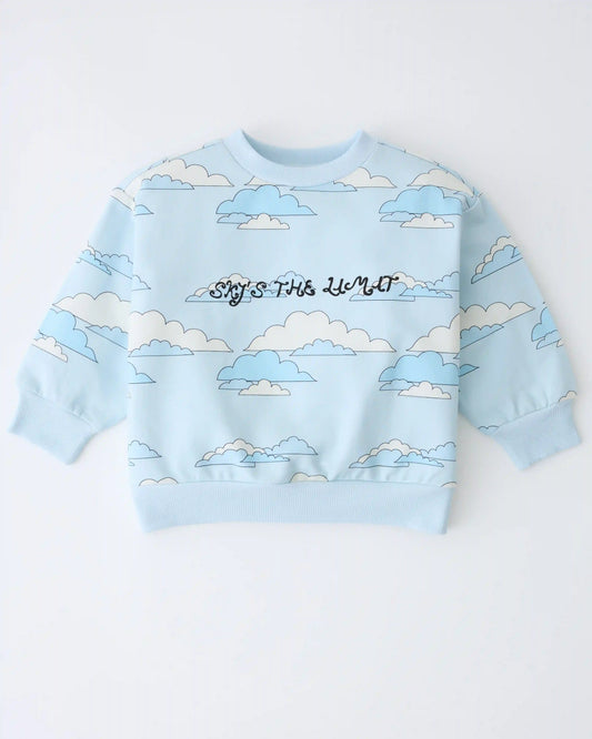 Graphic Sweatshirt | Blue Clouds