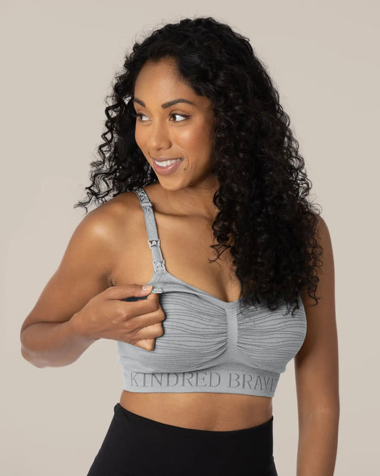 Sublime® Hands-Free Pumping & Nursing Bra | Grey
