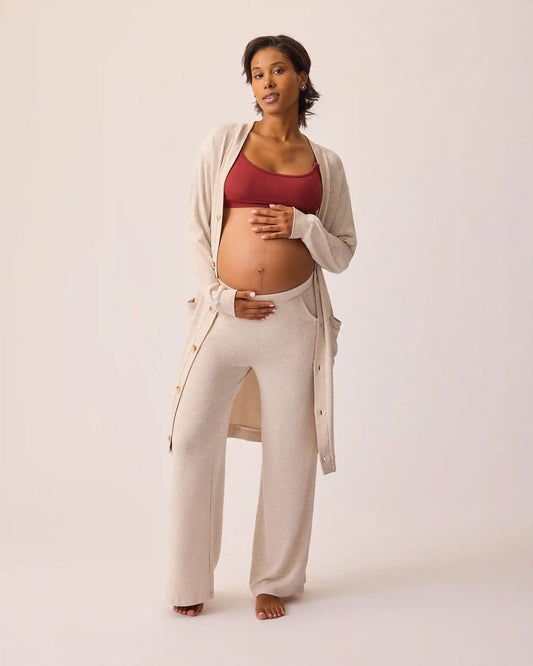 CozyKnit Wide Leg Lounge Pant | Oat