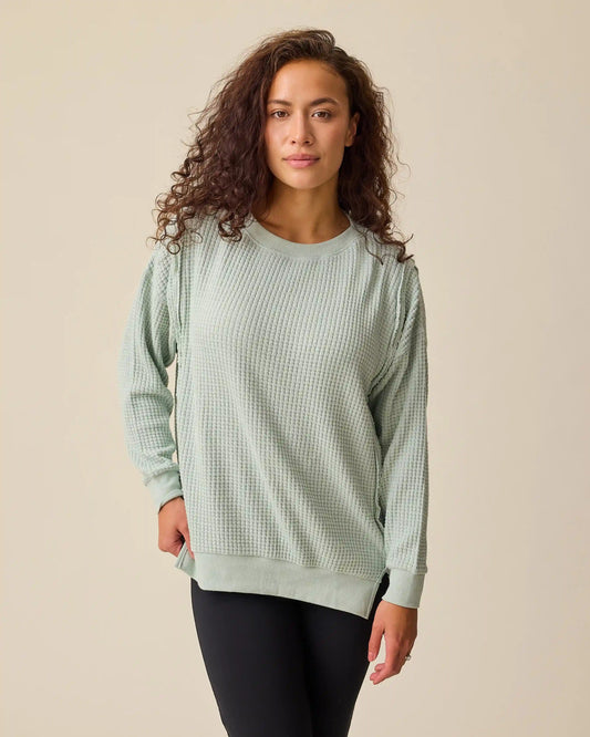 Joelle Thermal Maternity & Nursing Top | Aqua Mist
