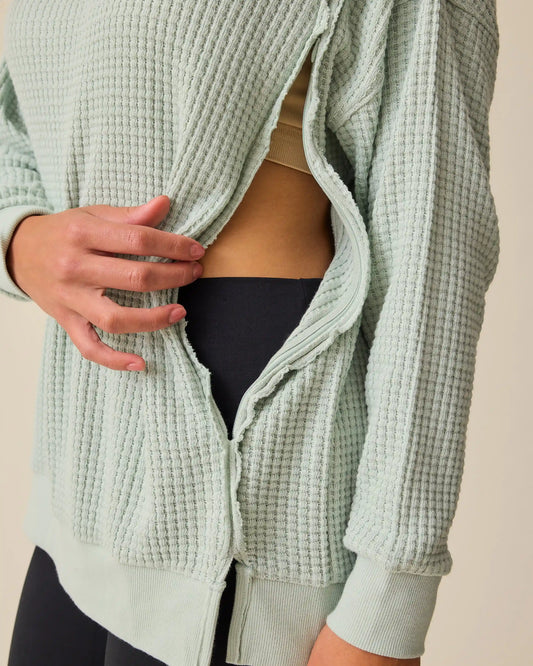Joelle Thermal Maternity & Nursing Top | Aqua Mist