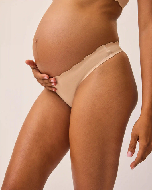 BareBond™ Cotton Maternity & Postpartum Thong | Sand
