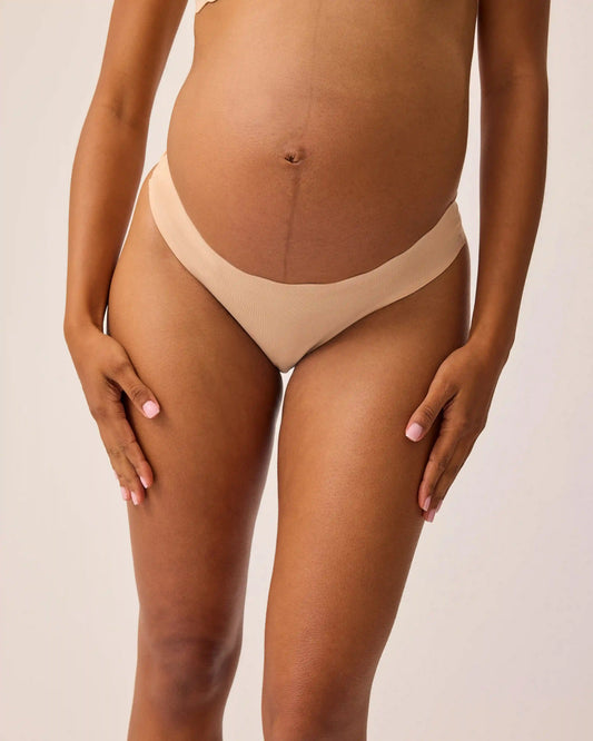BareBond™ Cotton Maternity & Postpartum Thong | Sand