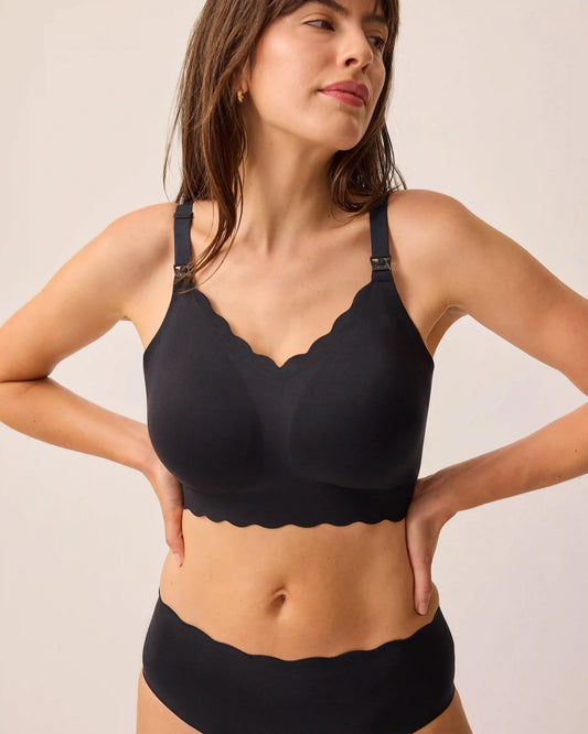 BareBond™ Cotton Maternity & Nursing Bra | Black