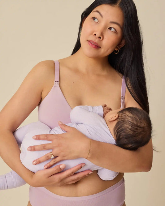 SoftStretch Cotton Maternity & Nursing Bralette | Lilac Mist