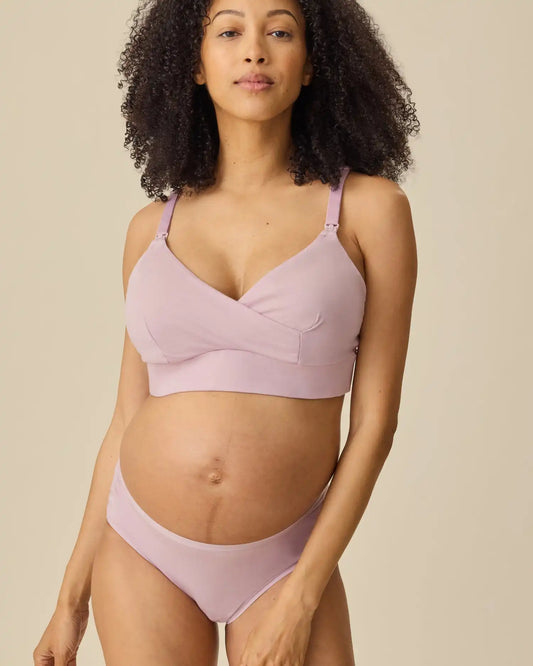 SoftStretch Cotton Maternity & Postpartum Hipster | Lilac Mist