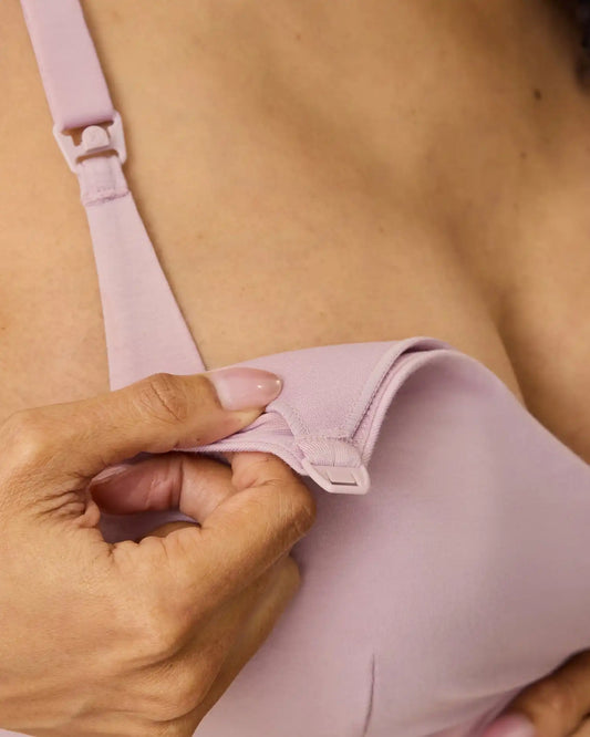 SoftStretch Cotton Nursing Bra | Lilac Mist